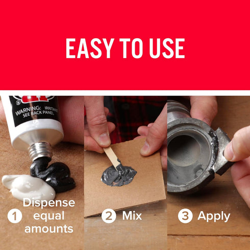 J-B Weld 8281 Professional Size Steel Reinforced Epoxy, Hardener and Steel Pack, 10 oz
