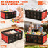 55L, 1PK Collapsible Storage Bins Heavy Duty Plastic Milk Crates for Storage, Foldable Collapsible Crates