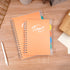 Yoment 5 Subject Notebook with Tabs, 8"x 10", Large Notebook with Dividers, 240 Pages, Plastic Hardcover, Orange