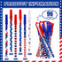 Eaasty American Flag Pens Bulk - Patriotic USA Gel Ink Pens for Independence Day, 4th of July Gifts (96 Pcs)