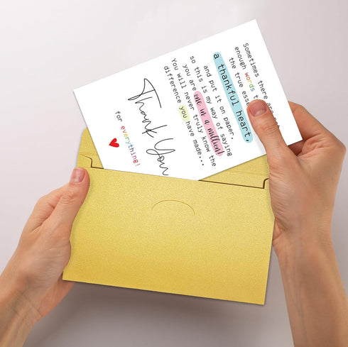 Sweet Poem Thank You Card, Funny Appreciation Card Gifts for Friend Coworker Boss Teacher, Goodbye Card for Coworkers