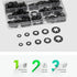 340 Pcs Locking Washers Assortment Kit, Internal Tooth Starlock Push On Speed Clips Fasteners - M3, M4/M5/M6/M8/M10/M12