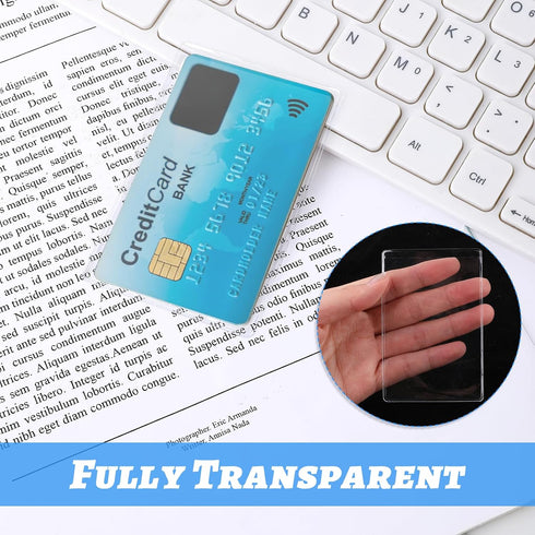 Styquenzer 10 Pack Social Security Card Holder, Waterproof Social Security Card Protector, Id Cards Sleeve, Reusable