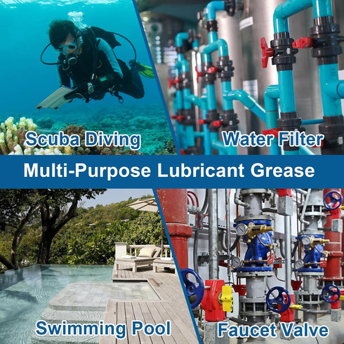 Lubricant,1 oz 3-Pack ZDBB Plumbers O Rings Silicon Grease Tube for Pool Lube Pumps & Filters Rubber Seals Faucet Valve