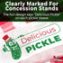 Durable Retro Design 6.5 in Dill Pickle Bag 75 Pack - Vintage Paper Snack Sacks for Fundraiser or Concession Stand