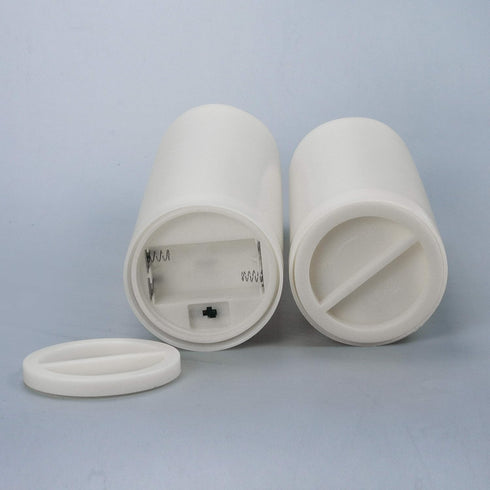 2 Pack Outdoor Waterproof Flameless LED Pillar Candles, 3"x8" Battery Operated Plastic Decorative Electric Candle