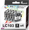 TG Imaging LC103BK Ink Compatible Replacement for Brother LC103 Black Ink Cartridge for MFC-J4310DW MFC-J4510DW