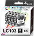 TG Imaging LC103BK Ink Compatible Replacement for Brother LC103 Black Ink Cartridge for MFC-J4310DW MFC-J4510DW