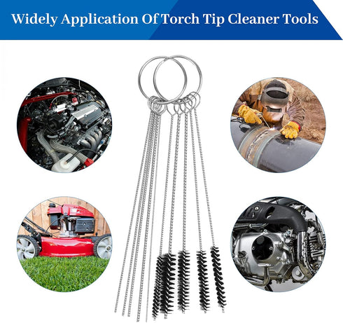 4 PCS Welding Torch Tip Cleaner Set with Drill Bit, 10 Cleaning Needles, 5 Brushes, and 1 Scraping Needle