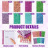 Glenmal 24 Pack Spiral Small Notebooks, 3.9 x 2.4 Inch, Prism Glitter Pocket Notepad, Assorted Colors, Mini Top Bound