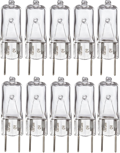 Simba Lighting Halogen Light Bulb G8 T4 35W JCD Bi-Pin (10 Pack) for Kitchen Hood and Landscape Lights