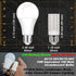 12 Volt 24V Low Voltage E26 Medium Screw Base LED Bulbs 6000K Daylight White, 10W Equivalent, 3 Pack
