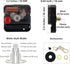 TIKROUND 12888 2 Pack Clock Movement Mechanism with 4 Pairs of Short Hands Battery Silent Sweep Operated Quartz Clock Motor Kit DIY Repair Parts Replacement,Total Shaft Length is 16 mm (41/64 inch).
