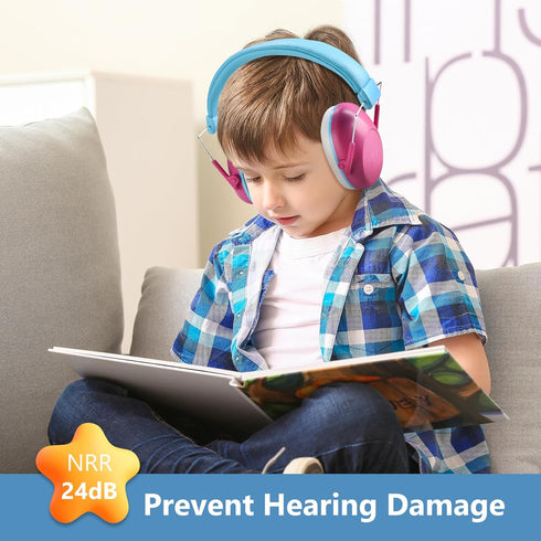ProCase Kids Noise Cancelling Headphones, Kids Ear Protection Monster Jam Truck, Fireworks Hearing Protection Noise Reduction, Noise Canceling Earmuffs for Sensory Autism Toddler Children -Pink