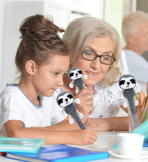 DolliBu Sloth Plush Pen Cute & Soft Stuffed Animal Ballpoint Novelty Pen Toy, Unique Writing Pen Instrument For Cool