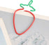 Strawberry Paper Clips, 20pcs Colorful Fruit Shaped Cute Paper Clips for Document Organizing, Coated Paper Clips Office