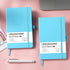 Graph Grid Paper Notebook, Classic Journal with Ribbon Divider, 5.3" x 8.26", Light Blue