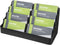Deflecto 4-Tier Business Card Holder, Black, 3.9" x 7.9" x 3.6"