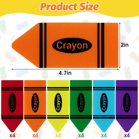 AKAIXI 24PCS 4.7" 2" 6 Crayon Carpet Spots Markers for Classroom Decorations x Pastel Carpet Dots for Classroom
