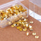 Yalis 500-count Thumb Tacks, 3/8-inch Steel Round Push Pins for Corkboard (Gold)