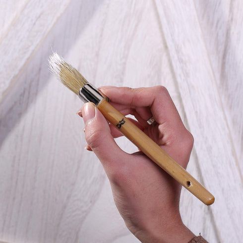 Mr. Pen Chalk Paint Brush, 0.7 Inch Round Wax Brush, Chalk Paint Brushes for Furniture, Wax Brush Set