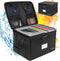 DEEGO Fireproof Document Box, Water-Resistant File Organizer Box with Lock, Portable File Box for Home Office