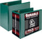 Samsill Durable 6 Inch Binder, Locking D Ring Binder, Customizable Clear View Cover, Green, 2 Pack, Each Holds 1225