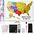 TRAVELISIMO Scratch Off Map of United States, 12x17 inch Map for Travel Tracking with 25 Unique Accessories