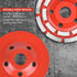 TOOLEAGUE 4.5 Inch Diamond Concrete Grinding Wheel, 3 Pcs Cup Grinder Wheel for Stone & Concrete Polishing
