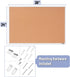 Mr. Pen Cork Board, 24”x36” - White Frame Bulletin Board for Office, Wall, Push Pin Board
