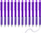 Writon Retractable Ballpoint Pens, 12 Pack, Triangle Grip and Barrel, 1.0mm Medium Point, Purple Ink