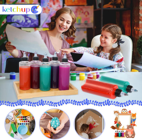 22Pack 8oz Plastic Squeezing Bottles - Clear Oil Dispenser Dropper Bottle with Twist Top Cap for Crafts and More