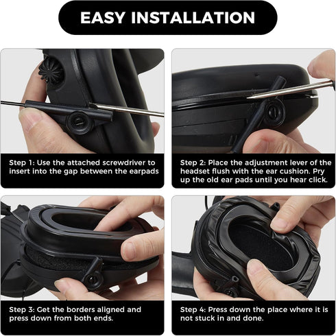 Gel Ear Pads for Walker's Razor Ear Protection,Ear Cushion Replacement for Walker Series Slim Electronic Earmuffs