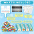 Laffunz Phonemic Awareness Elkonin Boxes Dry Erase Board, Magnetic Letter Tiles Spelling Reading Sound Games for Kids
