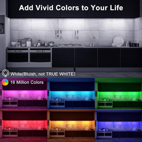 6 12 Inch Counter Dimmable Counter, maylit Smart Under Cabinet Lights Plug in, Pcs Ultra Thin Under Cabinet Lighting