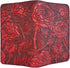 Oberon Design Wild Rose Pocket Notebook Cover, Fits 5.5 x 3.5 Inch Notebooks, Embossed Genuine Leather, Red