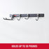 5 Rubbermaid FastTrack Garage Storage Utility Hooks Piece Black All in One Rail Hook Kit and Tool Organizer Heavy Duty