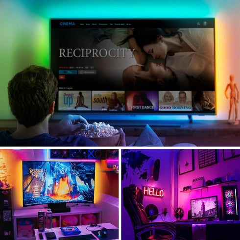 10" 2200mAh Closets LEPOTEC Wall Lights, Under Cabinet Lighting with Music Sync, Rechargeable Wireless Motion Sensor
