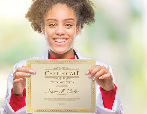 Better Office Products 50 Sheet Award Certificate Paper, Gold Foil Metallic Border, Ivory Letter Size