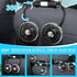2 360 DaisyInner Pcs Car Fan for Backseat Dual Backseat Cooling Degree Rotatable Seat Fans with LED Light USB Car Rear