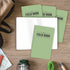Elan Publishing Company Field Notebook/Pocket Journal, 3.5"x5.5", Green, Lined Memo Book, Pack of 5