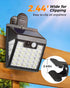 Thumok 72LEDs 600LM Gutter,Camping(1, Clip On Solar Lights Outdoor,Motion Sensor Outdoor Lights, Clip on Solar Fence