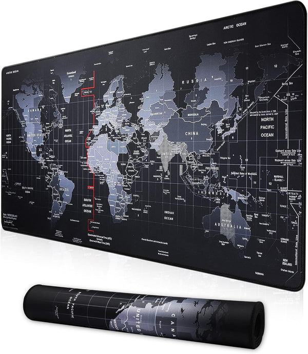 XXL Professional Large Mouse Pad & Computer Game Mouse Mat (35.4x15.7x0.1IN, Map)