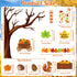gisgfim Fall Classroom Tree Bulletin Board Set, Motivational Decorations with Leaves Cutouts for School