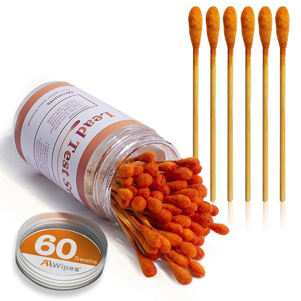 Lead Test Swab Kit with 60 Rapid Home Testing Swabs for All Surfaces - 30-Second Results (LS60)