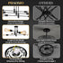 6-Light Sputnik Light Fixture, Solid Matte Black Mid-Century Modern Chandelier for Dining Room, Kitchen, Living Room