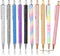 WY WENYUAN 10 Pcs Ballpoint Pens, Comfortable Writing Metal Retractable Journaling Pens, Black Ink Medium Point