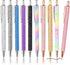WY WENYUAN 10 Pcs Ballpoint Pens, Comfortable Writing Metal Retractable Journaling Pens, Black Ink Medium Point
