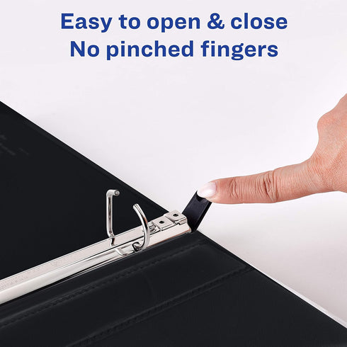 Avery Heavy-Duty View 3 Ring Binders, 0.5" One Touch Slant Rings, 4 Black Binders