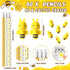 Back to School Gifts for Students, 60 Cute Bee Pencils, 3D Bee Erasers, 30 Welcome Greeting Cards